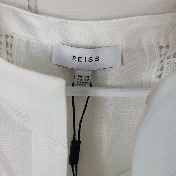 Reiss LOIS EMBROIDERED SLEEVELESS TOP size 10 - Picture 6 of 7